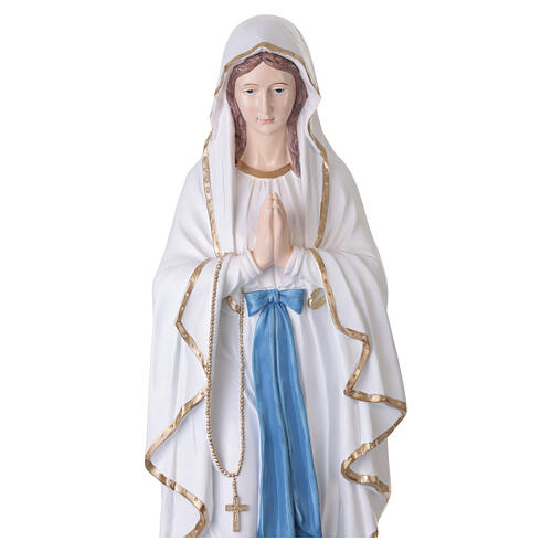 Our Lady of Lourdes outdoor statue in painted fiberglass, 120 cm 7