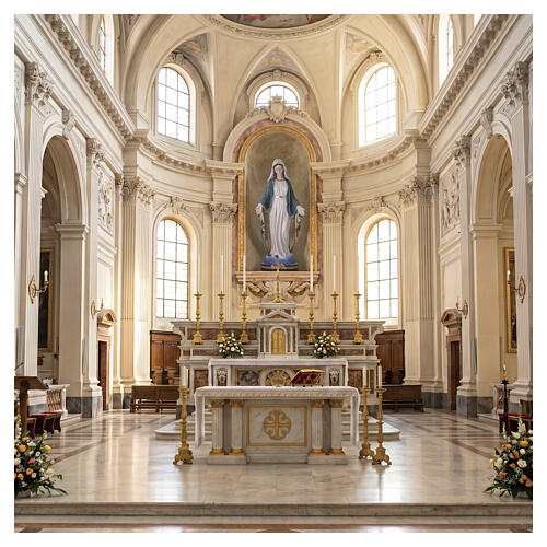 Our Lady of Graces painted fibreglass statue, 70 in, suitable for outdoor 6