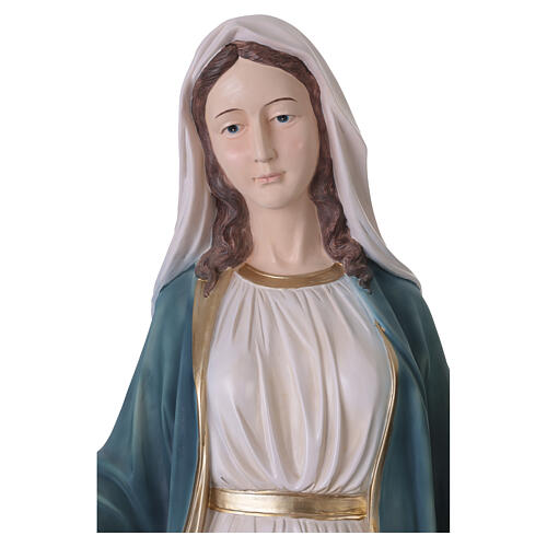 Vierge Miraculeuse 180 cm fibre de verre peinte pour extérieur 5
