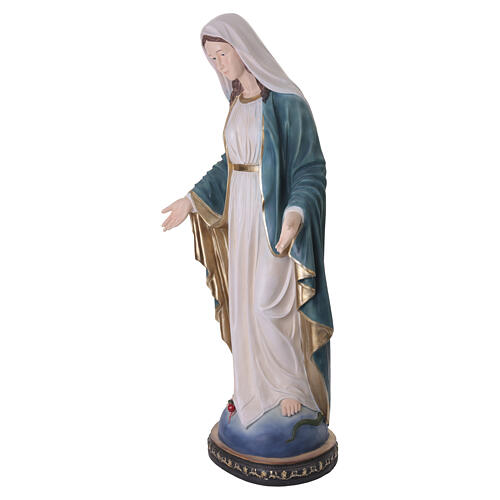 Vierge Miraculeuse 180 cm fibre de verre peinte pour extérieur 7