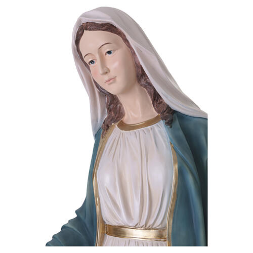 Vierge Miraculeuse 180 cm fibre de verre peinte pour extérieur 8