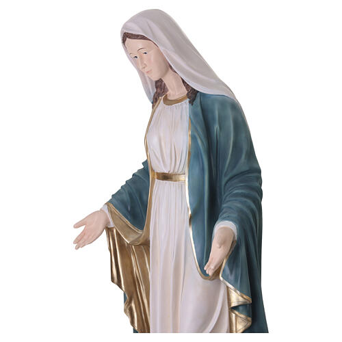 Vierge Miraculeuse 180 cm fibre de verre peinte pour extérieur 11