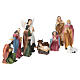 Complete miniature Nativity Scene in painted resin, 6 cm s3