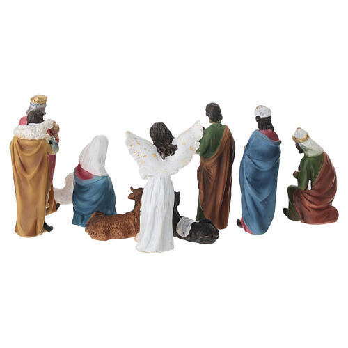 Statuine mignon presepe completo in resina dipinta 6 cm 4