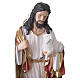 Jesus the Good Shepherd, 24-inch painted resin statue with metal pastoral staff s6