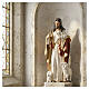 Estatua resina pintada Cristo Buen Pastor 60 cm báculo de metal s2