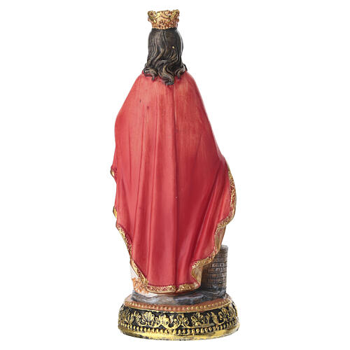 Statua Santa Barbara 20 cm resina dipinta 6