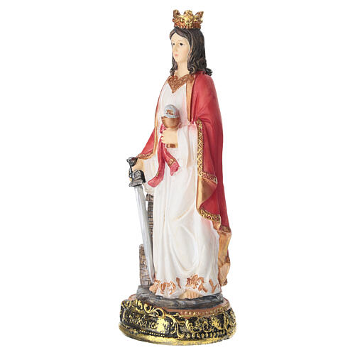 Saint Barbara statue 20 cm painted resin 4