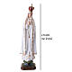 Estatua 60 cm resina pintada Virgen de Fátima  sobre Árbol de la Vida s3