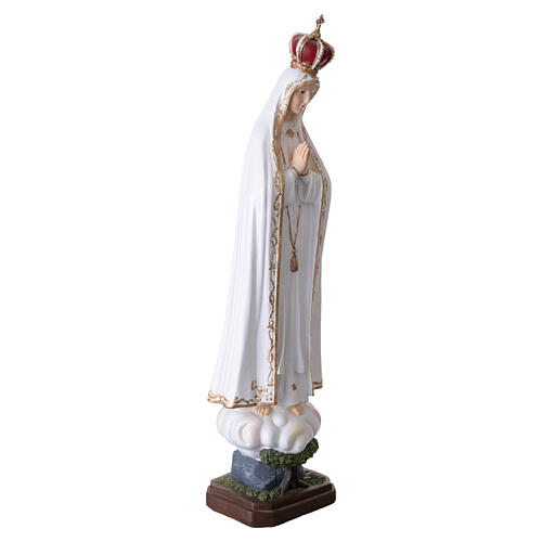 Lady of Fatima statue painted resin on Tree of Life, 60 cm 5