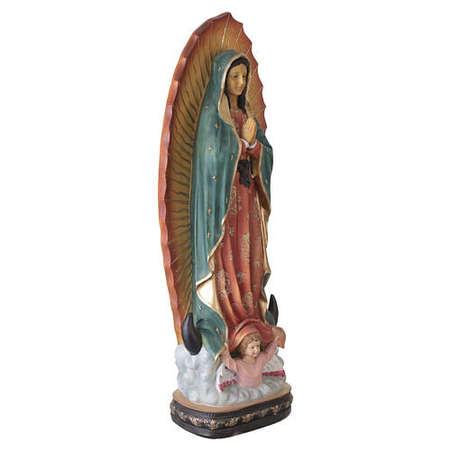 Statua Madonna di Guadalupe 100 cm vetroresina dipinta a mano per esterno 5