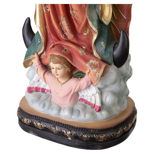 Statua Madonna di Guadalupe 100 cm vetroresina dipinta a mano per esterno 7