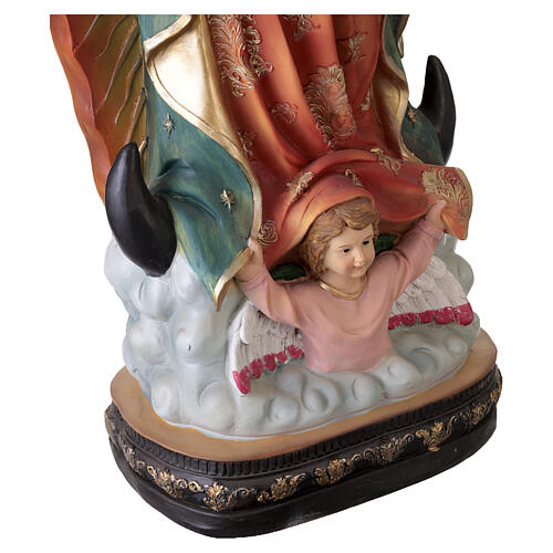 Statua Madonna di Guadalupe 100 cm vetroresina dipinta a mano per esterno 8