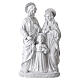Raffigurazione Santa Famiglia con infante 60 cm resina bianca s1
