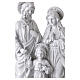 Raffigurazione Santa Famiglia con infante 60 cm resina bianca s4