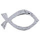 Ichthys in silver‑chromed resin with engraved surface, 4x8 in s1