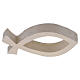 Ichthys plaque carved resin with matte wood-effect, 10x20 cm s4