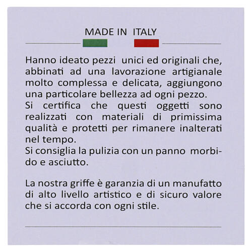 Estatua Virgen de Fátima sobre nube con palomas de resina 10 cm 5