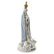 Statua Madonna di Fatima su nuvola con colombe in resina 10 cm s2