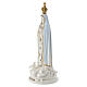Statue Notre-Dame de Fatima avec colombes sur base nuage en résine 20 cm s2