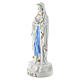 Our Lady of Lourdes white resin statue with gold and blue details, 4 in s2