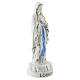 Statua Madonna Lourdes resina bianca dettagli oro azzurro 10 cm s3