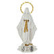 Statuette Vierge Miraculeuse résine blanche détails dorés 10 cm s1
