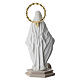 Estatua Virgen Milagrosa resina blanca base medallas 10 cm s4