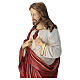 Sacro Cuore di Gesù statua resina gesso rossa 40 cm s3