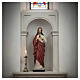 Sacred Heart of Jesus statue in resin and plaster, red 40 cm s2