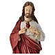 Sacred Heart of Jesus statue in resin and plaster, red 40 cm s5