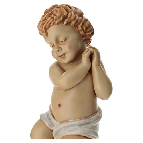 Menino Jesus adormecido PVC efeito madeira 40x20 cm 6