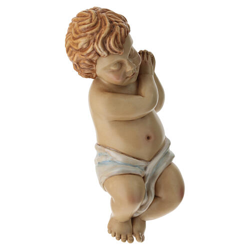 Menino Jesus adormecido PVC efeito madeira 40x20 cm 7