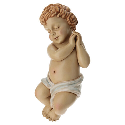 Sleeping Baby Jesus in PVC wood-effect, 42x18x10 cm 4