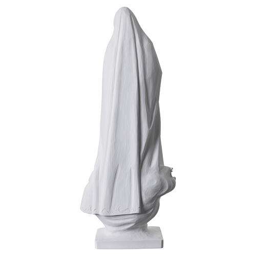 Our Lady of Fatima statue in Carrara marble dust, 24 in 11