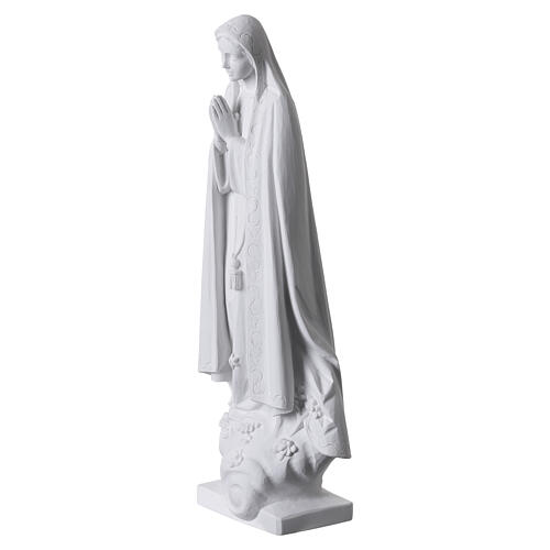 Figura Matki Boskiej Fatimskiej z białego marmuru, 60 cm 5