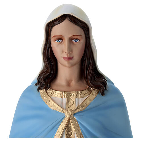 Miraculous Virgin Mary statue in painted fiberglass, 100 cm 3