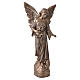 Estatua Ángel con flores 110 cm polvo de mármol de Carrara bronceada s1