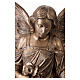 Estatua Ángel con flores 110 cm polvo de mármol de Carrara bronceada s3