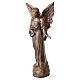 Estatua Ángel con flores 110 cm polvo de mármol de Carrara bronceada s5