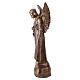 Estatua Ángel con flores 110 cm polvo de mármol de Carrara bronceada s7