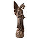 Estatua Ángel con flores 110 cm polvo de mármol de Carrara bronceada s9