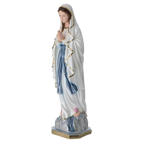 Statua Madonna di Lourdes in gesso perlato  60 cm 4