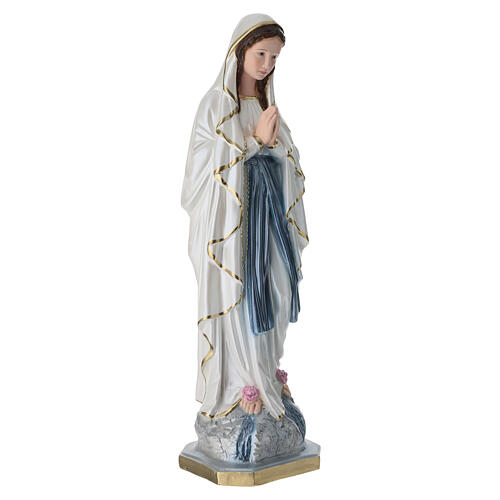 Statua Madonna di Lourdes in gesso perlato  60 cm 7