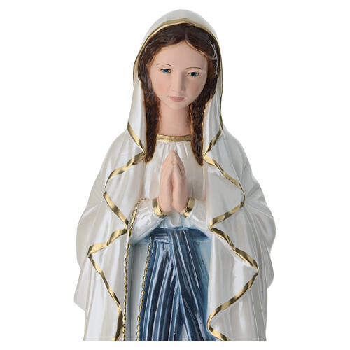 Figura Matki Bożej z Lourdes, gips z perłowym wykończeniem, 60 cm 8