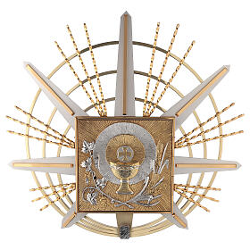 Tabernacle for wall with eucharistic symbols