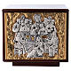 Altar Tabernacle with Last Supper in wood and cast brass s1