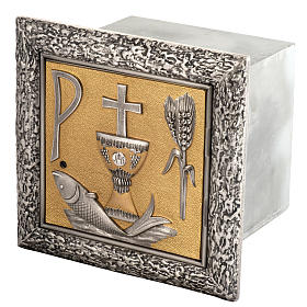 Wall Tabernacle with fish, chalice, ear of wheat and cross