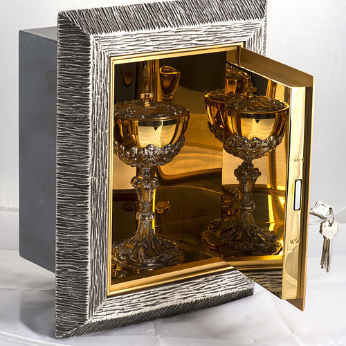 Wall Tabernacle Last Supper in brass with bronze details 7