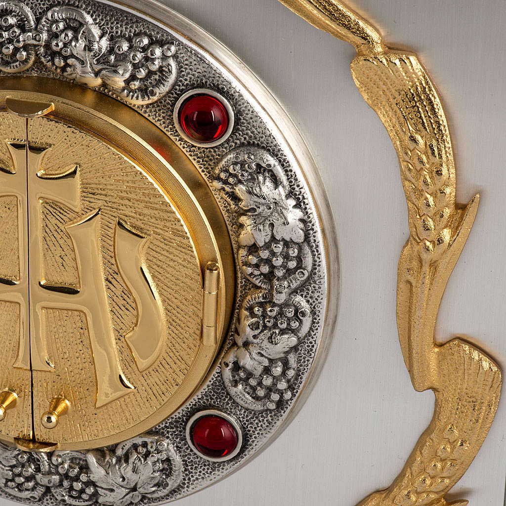 Tabernakel IHS aus Messing mit Bild aus Bronze | Online Verfauf auf HOLYART